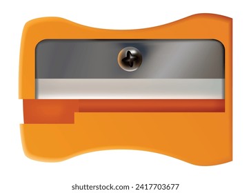 Sharpene mockup realistic. Colored wooden sharpene. School office stationery, creative design vector bright item