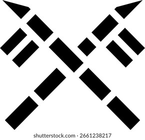Diseño de icono de estilo de glifo de bambú afilado