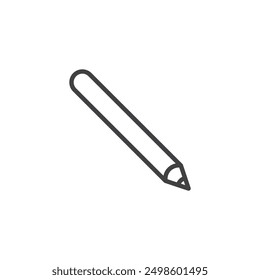 Sharpened pencil line icon. linear style sign for mobile concept and web design. Pencil outline vector icon. Symbol, logo illustration. Vector graphics