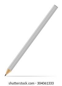 sharpened pencil vector illustration isolated on white background