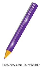 sharpened purple pencil vector illustration