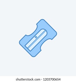 sharpener 2 colored line icon. Simple dark and light blue element illustration. sharpener concept outline symbol design from education set