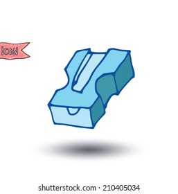 sharpener , Back to school, icons, vector illustration.