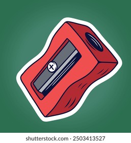 Sharpener in cartoon style. Vector illustration. Stationery for school and office