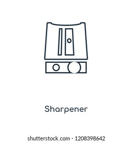 Sharpener concept line icon. Linear Sharpener concept outline symbol design. This simple element illustration can be used for web and mobile UI/UX.