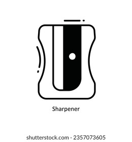 Sharpener doodle Icon Design illustration. School and Study Symbol on White background EPS 10 File 