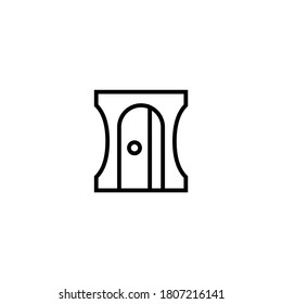 Scharpensymbol auf schwarzem Hintergrund, Stil einzeln auf weißem Hintergrund