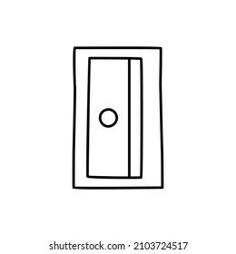 Sharpener Icon  in black line style icon, style isolated on white background