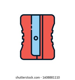 Sharpener icon design, Pencil tool write office object instrument equipment draw art and learn theme Vector illustration