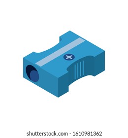 Sharpener icon design, Pencil tool write office object instrument equipment draw art and learn theme Vector illustration