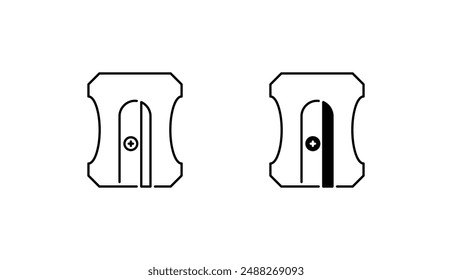 Sharpener icon design with white background stock illustration