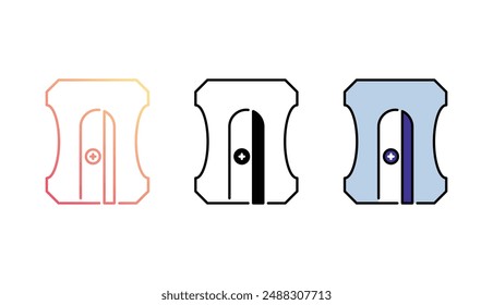 Sharpener icon design with white background stock illustration