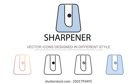 Sharpener icon design with white background stock illustration