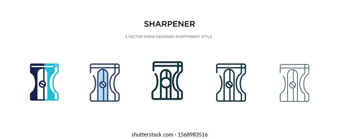 sharpener icon in different style vector illustration. two colored and black sharpener vector icons designed in filled, outline, line and stroke style can be used for web, mobile, ui