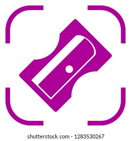 Sharpener icon in focus. White background