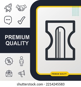 Sharpener icon graphic element. Modern design.