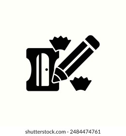 sharpener icon, isolated glyph icon theme back to school