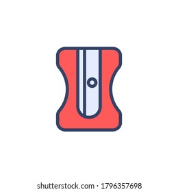 Sharpener icon isolated on white background, Sharpening filled line icon, Sharpener illustration for logo, ui, web, apps, banner, poster, brochure, infographic, etc.