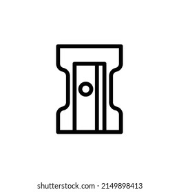 Sharpener Icon. Line Art Style Design Isolated On White Background