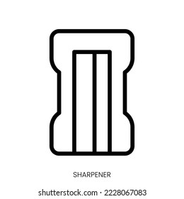 sharpener icon. Line Art Style Design Isolated On White Background