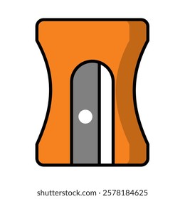 Sharpener icon. office material icon. lineal color
