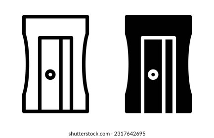 Sharpener icon with outline and glyph style.