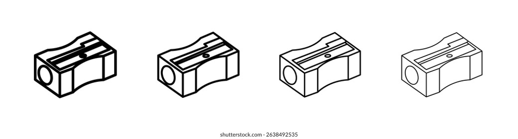 Sharpener icon Outline sign symbol set