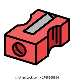 Sharpener icon. Outline sharpener vector icon for web design isolated on white background