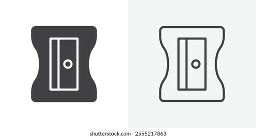 Sharpener icon. outlined vector style.