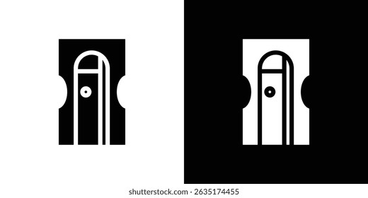 Ícone de nitidez no estilo de design moderno plano sólido.