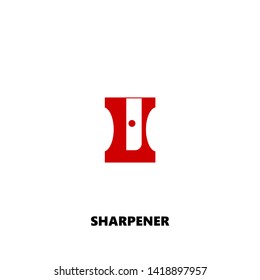 sharpener icon. sharpener vector design. sign design. red color