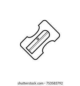 sharpener icon. Vector graduation Icon. Education, academic degree. Premium quality graphic design. Signs, outline symbols collection, simple icon for websites, web design on white background