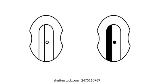 sharpener icon with white background vector stock illustration