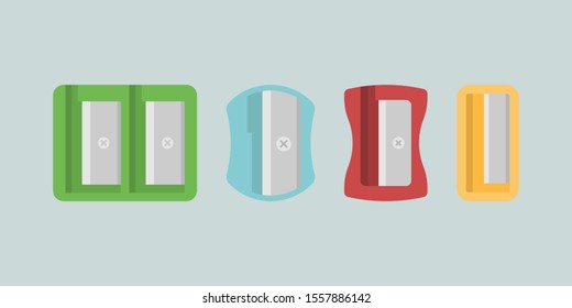 Sharpener icons set. Sharpener vector icons for web design.