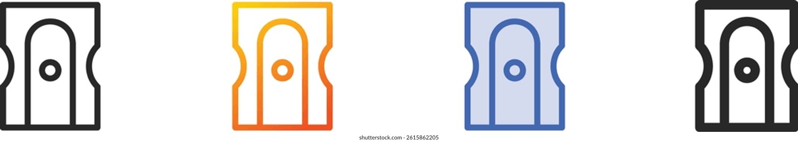 sharpener icon.Thin Linear, Gradient, Blue Stroke and bold Style Design Isolated On White Background