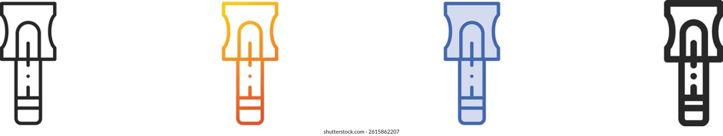 sharpener icon.Thin Linear, Gradient, Blue Stroke and bold Style Design Isolated On White Background