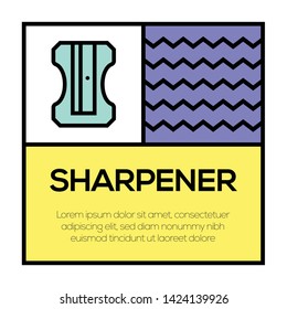 SHARPENER AND ILLUSTRATION ICON CONCEPT