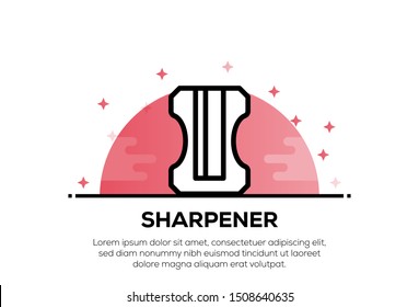 SHARPENER AND ILLUSTRATION ICON CONCEPT