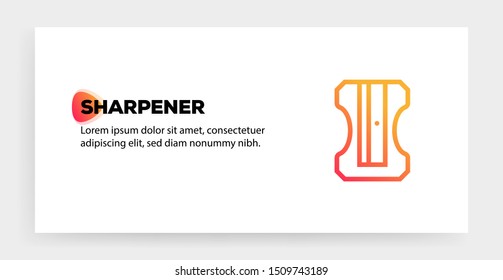 SHARPENER AND ILLUSTRATION ICON CONCEPT