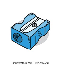 sharpener illustration on white background