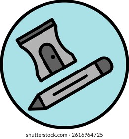 Sharpener Line Filled Vector Icon Design