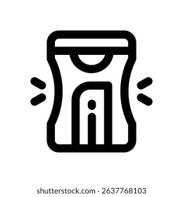 sharpener line icon. Clean and minimalist vector icon for websites, mobile apps, presentations, and logos. Fully scalable and customizable for any project.
