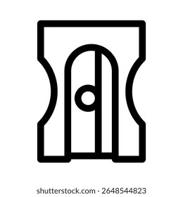 Linha mais nítida icons.School suprimentos. Símbolo vetorial simples usado para temas de escola, viagem ou educação. Design linear limpo, traçado editável, isolado no branco.