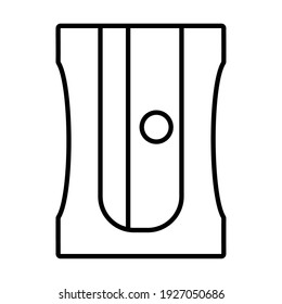 Sharpener line style icon design, Pencil tool write office object and instrument theme Vector illustration