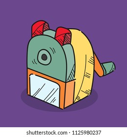 sharpener machine illustration on color background