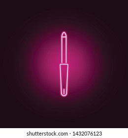 sharpener for nails neon icon. Elements of Women's accessories set. Nail file. Simple icon for websites, web design, mobile app, info graphics