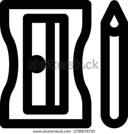 Sharpener, Pencil, Stationary Outline Icon