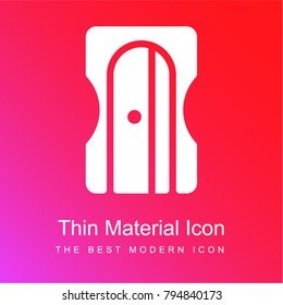 Sharpener red and pink gradient material white icon minimal design