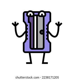 vector de icono de color de carácter de escuela más aguda. signo de carácter escolar más agudo. ilustración de símbolo aislado