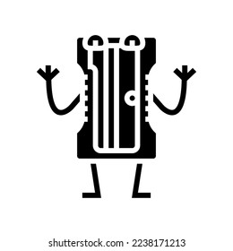 scharfere Schule Zeichen Glyphe Symbol Vektorgrafik. scharfere Schule Zeichen. einzelne Symbolillustration